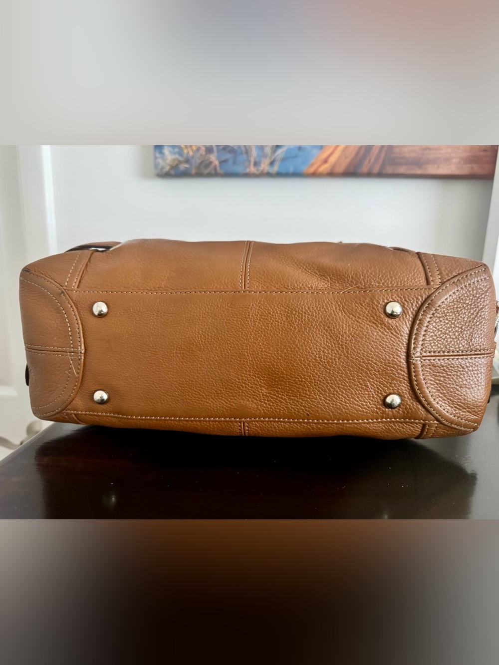 VINTAGE Y2K TIGNANELLO PEBBLED LEATHER BARREL SATCHEL Excellent - Picture 5 of 7